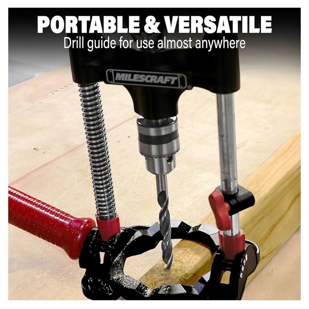 Milescraft 1318 DrillMate Portable Drill Press Guide with 3/8 inch Keyed Chuck - Picture 8 of 8